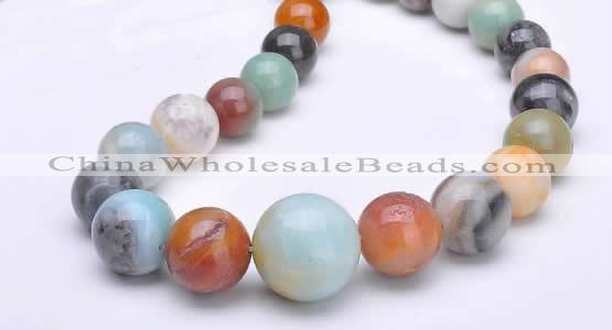 CAM08 15.5 inches round different sizes natural amazonite beads