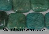 CAM1030 15.5 inches 20*20mm square natural Russian amazonite beads