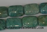 CAM1032 15.5 inches 13*18mm rectangle natural Russian amazonite beads