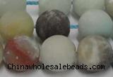 CAM1105 15.5 inches 14mm round matte amazonite beads wholesale