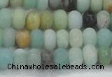 CAM1132 15.5 inches 6*10mm rondelle matte amazonite beads wholesale