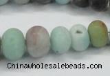 CAM1135 15.5 inches 6*10mm - 15*20mm rondelle matte amazonite beads