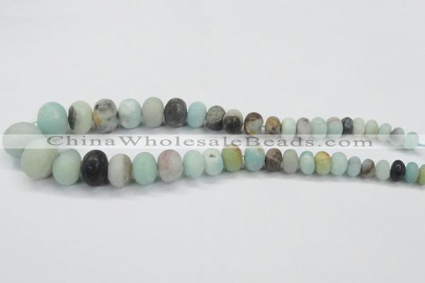 CAM1135 15.5 inches 6*10mm - 15*20mm rondelle matte amazonite beads