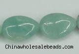 CAM117 15.5 inches 18*25mm flat teardrop amazonite gemstone beads