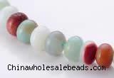 CAM12 5*8mm rondelle natural amazonite gemstone beads Wholesale