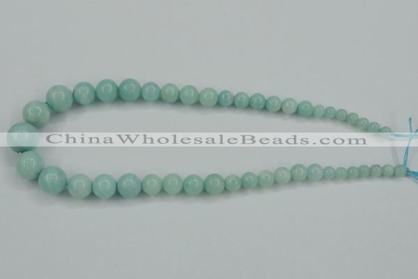 CAM125 15.5 inches multi-size round amazonite gemstone beads