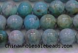 CAM1253 15.5 inches 10mm round natural Russian amazonite beads