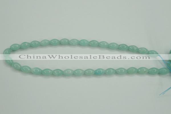 CAM130 15.5 inches 8*12mm rice amazonite gemstone beads wholesale