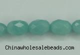 CAM140 15.5 inches 10*14mm faceted drum amazonite gemstone beads