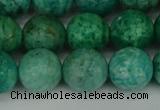 CAM1404 15.5 inches 12mm faceted round Russian amazonite beads