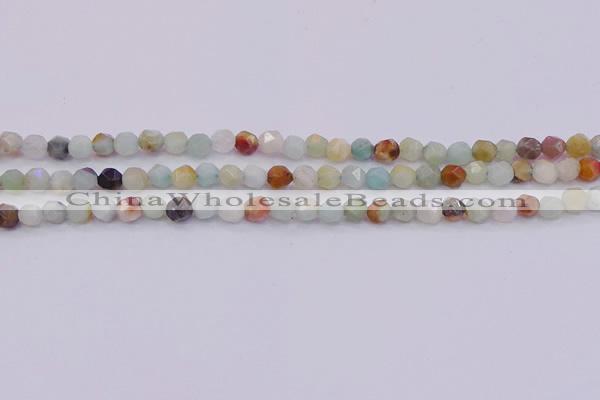 CAM1411 15.5 inches 6mm faceted nuggets amazonite gemstone beads