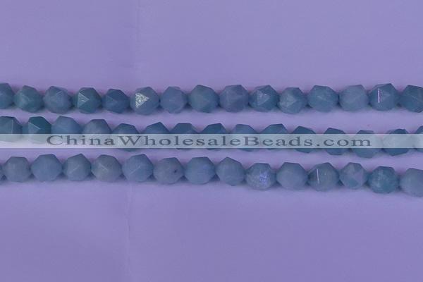 CAM1419 15.5 inches 12mm faceted nuggets Chinese amazonite beads