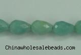 CAM142 15.5 inches 10*14mm faceted teardrop amazonite gemstone beads