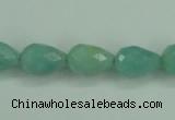 CAM142 15.5 inches 10*14mm faceted teardrop amazonite gemstone beads