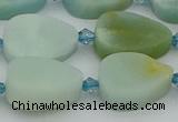 CAM1422 15.5 inches 13*18mm flat teardrop Chinese amazonite beads