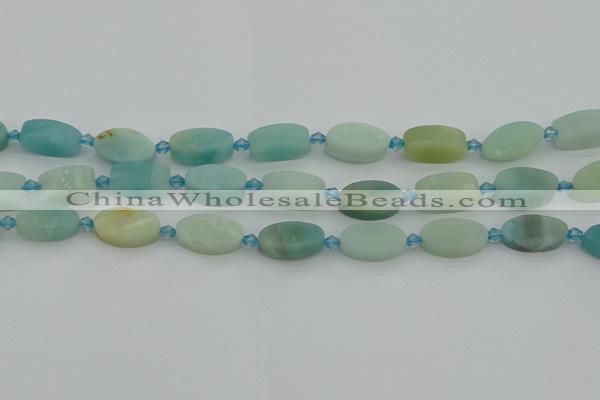 CAM1426 15.5 inches 10*16mm oval Chinese amazonite beads