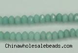 CAM143 15.5 inches 4*6mm faceted rondelle amazonite gemstone beads