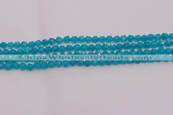 CAM1431 15.5 inches 6mm faceted nuggets dyed amazonite gemstone beads