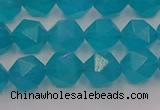 CAM1432 15.5 inches 8mm faceted nuggets dyed amazonite gemstone beads