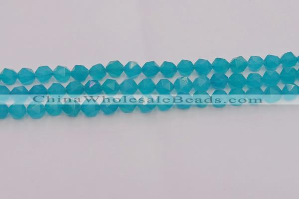 CAM1432 15.5 inches 8mm faceted nuggets dyed amazonite gemstone beads