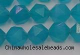 CAM1433 15.5 inches 10mm faceted nuggets dyed amazonite gemstone beads