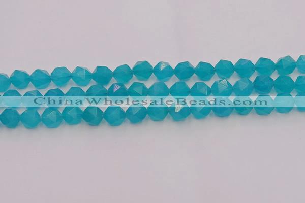 CAM1433 15.5 inches 10mm faceted nuggets dyed amazonite gemstone beads