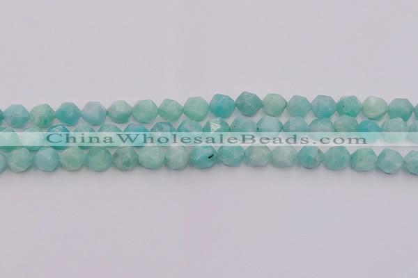 CAM1437 15.5 inches 8mm faceted nuggets amazonite gemstone beads