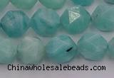 CAM1438 15.5 inches 10mm faceted nuggets amazonite gemstone beads