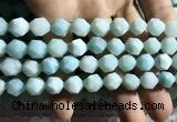 CAM1496 15.5 inches 12mm faceted nuggets amazonite beads wholesale