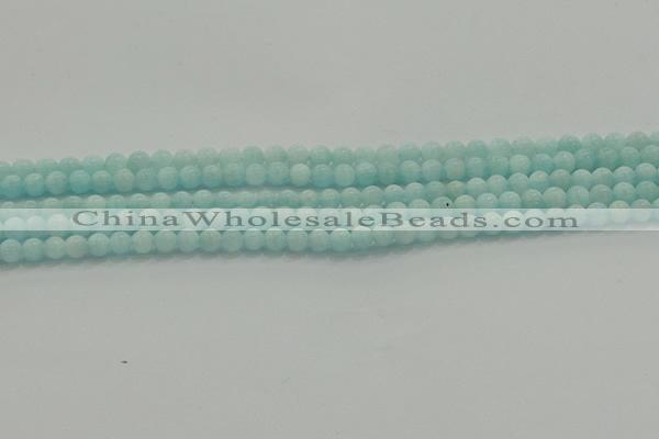 CAM1500 15.5 inches 4mm round natural peru amazonite beads