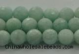 CAM1512 15.5 inches 8mm faceted round natural peru amazonite beads