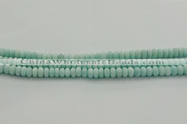 CAM1531 15.5 inches 4*6mm rondelle natural peru amazonite beads