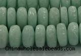 CAM1544 15.5 inches 7*12mm faceted rondelle peru amazonite beads