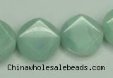 CAM156 15.5 inches 20mm faceted coin amazonite gemstone beads