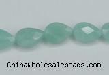 CAM157 15.5 inches 10*14mm faceted teardrop amazonite gemstone beads