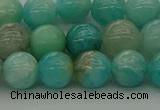 CAM1572 15.5 inches 8mm round Russian amazonite beads wholesale