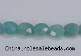 CAM158 15.5 inches 8*10mm faceted oval amazonite gemstone beads