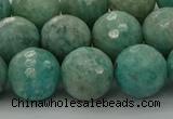 CAM1584 15.5 inches 12mm faceted round Russian amazonite beads