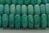 CAM1603 15.5 inches 6*10mm rondelle natural peru amazonite beads