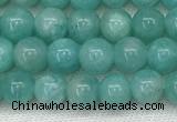 CAM1690 15.5 inches 4mm round natural amazonite gemstone beads