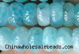 CAM1711 15.5 inches 4.5*8mm rondelle natural amazonite beads