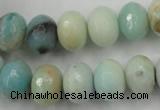 CAM173 15.5 inches 10*14mm faceted rondelle amazonite gemstone beads