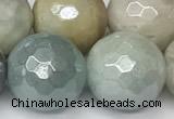 CAM1753 15 inches 12mm faceted round AB-color amazonite beads