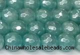 CAM1755 15 inches 6mm faceted round AB-color imitation amazonite beads