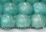 CAM1757 15 inches 10mm faceted round AB-color imitation amazonite beads