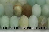 CAM1762 15 inches 6*8mm faceted rondelle amazonite beads