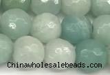 CAM1770 15 inches 6mm faceted round amazonite beads