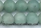 CAM1786 15 inches 8mm round matte amazonite beads, 2mm hole