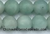 CAM1786 15 inches 8mm round matte amazonite beads, 2mm hole