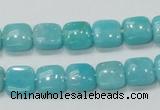 CAM306 15.5 inches 10*10mm square natural peru amazonite beads wholesale